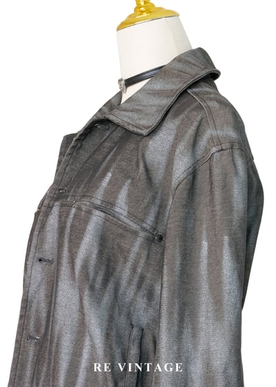 街頭灰霧棕邊界刷色外套8