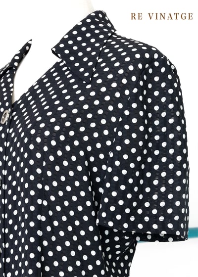 深藍點點夏日洋裝9