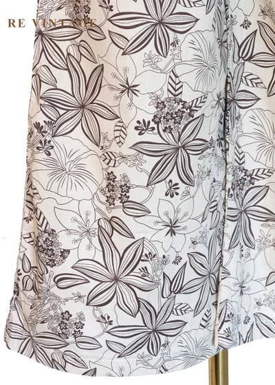 信紙上的植物速寫低腰寬版褲10