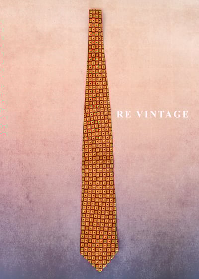 暖暖南瓜色方格領帶2