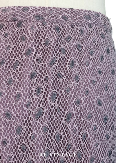 煙燻紫蕾絲網紗仙女般的長裙（28"）12