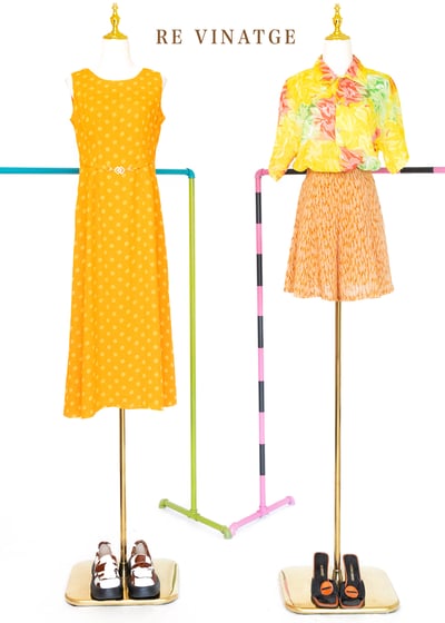 Neon Orange 點點長洋裝3