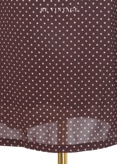 Mini 小花巧克力色吊帶短洋裝5