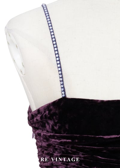 質感單品 - 優雅貴氣紫紅色抓皺絨布洋裝15