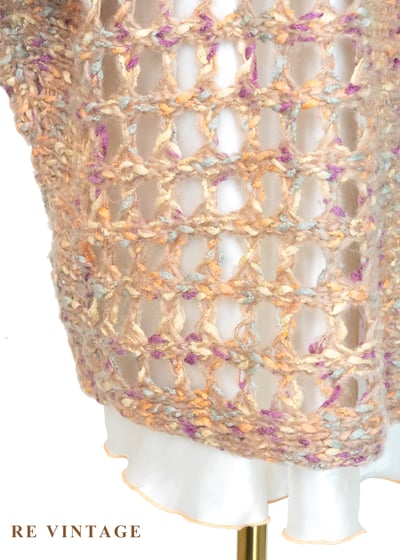 夕陽下的橘光蜘蛛網空氣感毛衣洋裝6