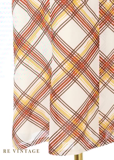 氣質單品 - 橘黃色菱格紋及膝裙（～25"）7