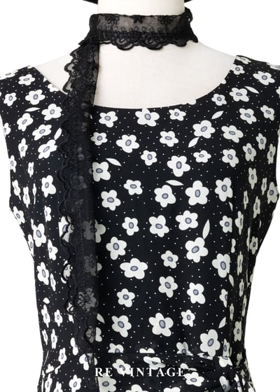 黑白映畫 - 法式雛菊氣質洋裝9