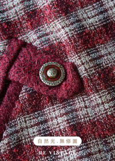 質感單品 - 精緻酒紅格紋短裙（27"）13