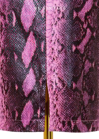 粉紅電光蛇影短裙（27"）4