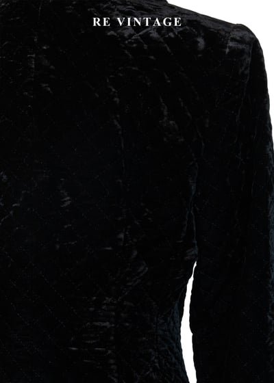 質感單品 - 沈黑菱格紋絨布迷你洋裝13