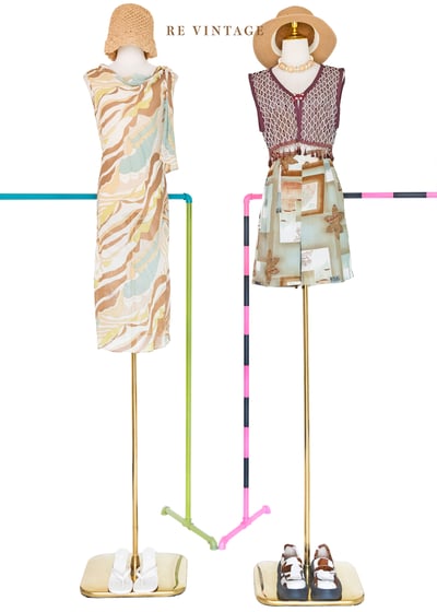 茶影拼圖天堂高腰短褲（28-32"）2