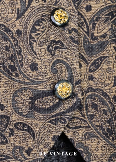 古董金紋變形蟲西裝背心6