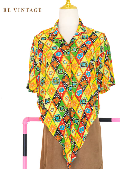 嘉年華夏日拼圖短版上衣7