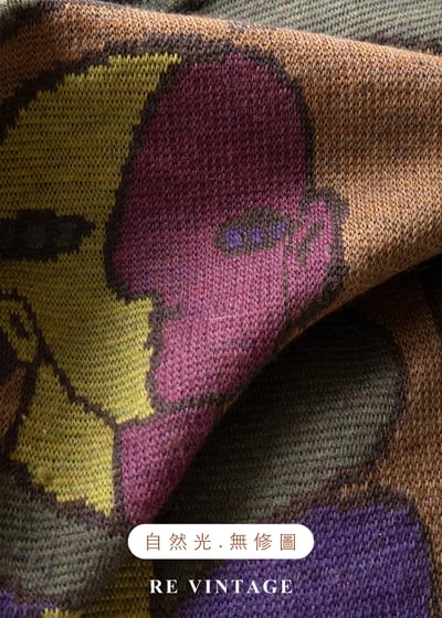 日本製 - 畢卡索結構肖像畫針織毛衣14