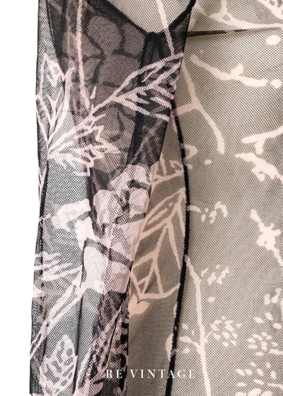 粉紅佳人與花朵黑色透膚洋裝9