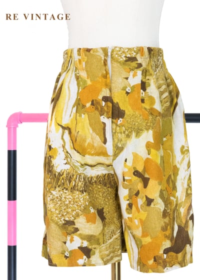 芥末黃河邊風景短褲（24-28"）7