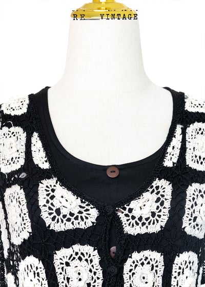 Crochet 立體小白花背心罩衫4