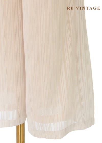 奶油白線條中國釦高腰直筒褲（27"）13