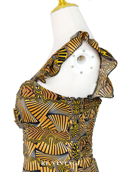 規律的幾何迷宮夏日派對洋裝10