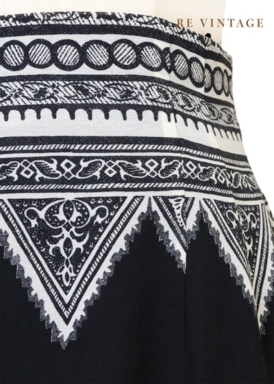 貴族白菱格徽章高腰美裙（24"）5