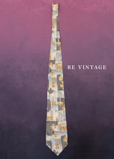 畫冊拼貼手繪花朵色塊領帶3