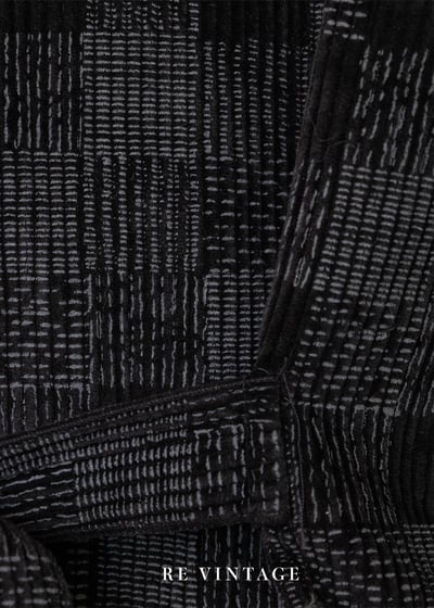 黑灰色格紋燈芯絨背心11