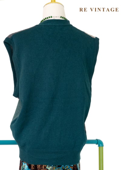 色塊跳動節奏毛料針織背心8