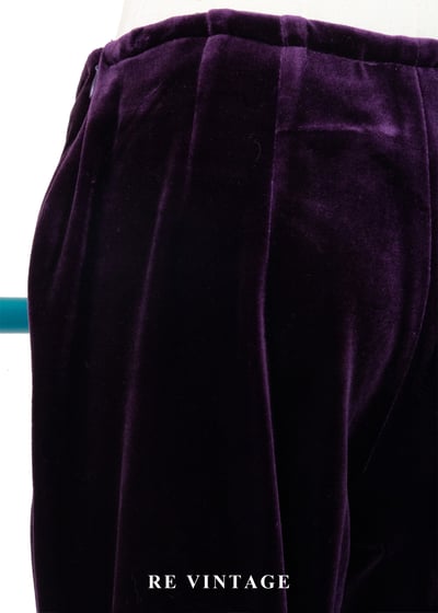 秋冬必備單品 - 優雅修長深紫色絨布美褲（23-26"）9