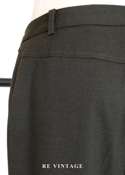 深苔綠活潑刺繡小花長褲（25"）12