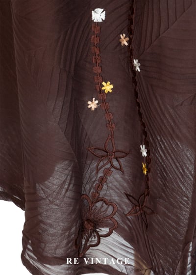 煙燻棕交錯壓印紋理細肩帶長洋裝6