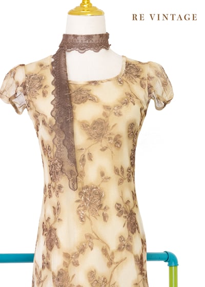 褐金色薄霧般的浪漫旋律長洋裝3