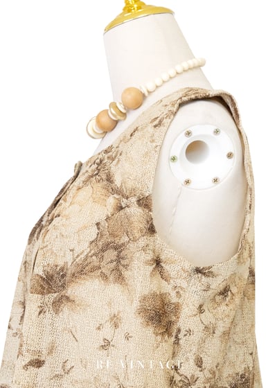 套裝背心 - 棕影花語舊夢背心9