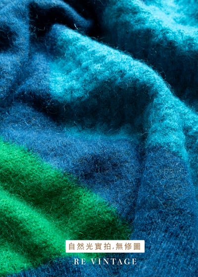 海洋藍藍彩色方塊海馬毛針織毛衣13