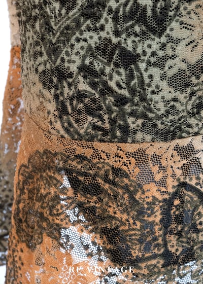 Moss 橘光蕾絲中長裙（28-31"）7