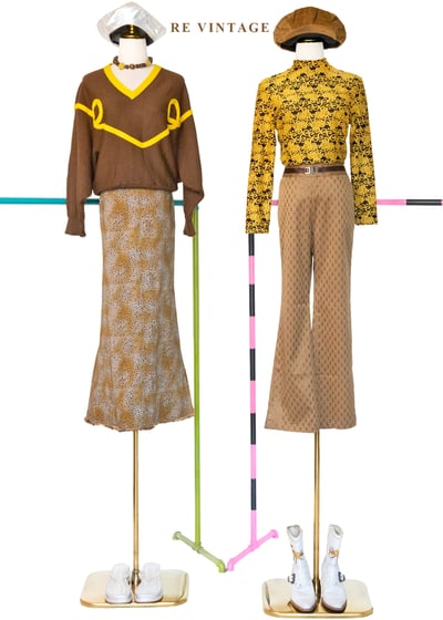 叢林皮草滾邊豹紋長裙（25"）2