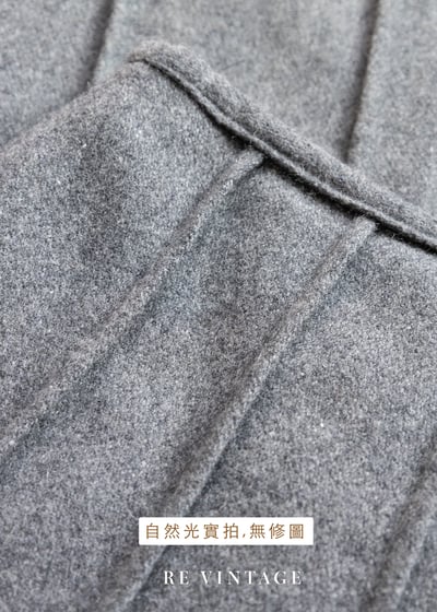 質感單品 -  毛呢壓褶深灰色長裙（~25"）9