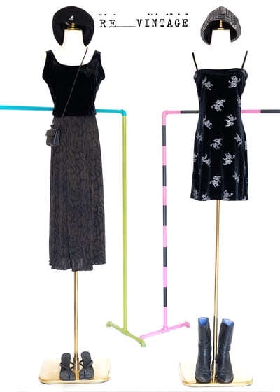 棕黑色流動紋路垂墜感長裙（25-28"）2