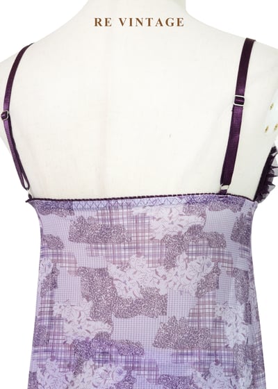 午夜的紫色華爾滋Paisley拼接細肩帶背心12