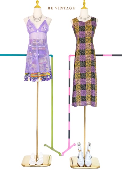 極光繁花華麗手繪高腰褲裙（26"）2