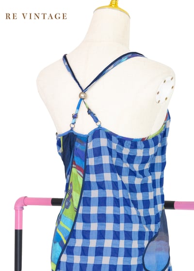 『歐洲寶物 』銀球拼接格紋可愛洋裝11