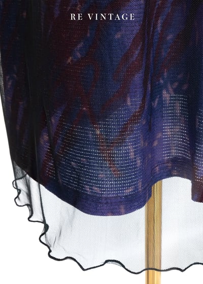 宇宙星雲之花黑網紗長裙（22-32"）4