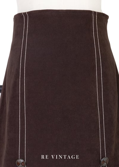 必備單品 - Cocoa雙層巧克力短裙 （27"）3