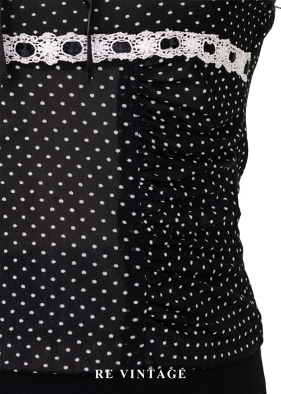 塞納河畔的夏日法式少女波點細肩帶背心6