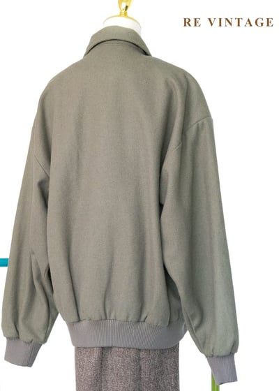 灰綠色毛呢夾克外套10