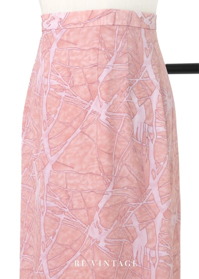 粉紅爆裂紋路雪紡長裙（24.5"）3