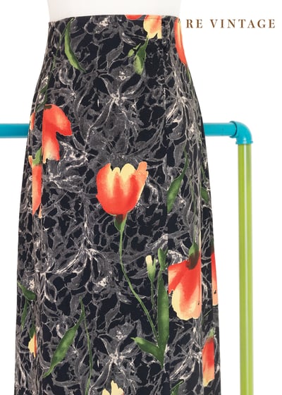 焰中開花豔麗高冷係長裙（27"）3