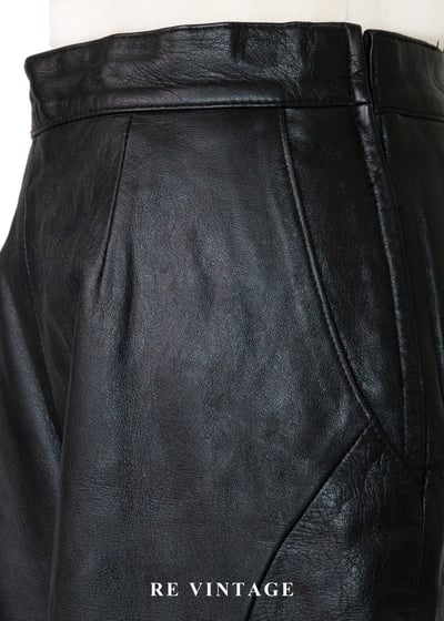 質感單品 - 中古紳士帥氣皮革長褲（27"）8