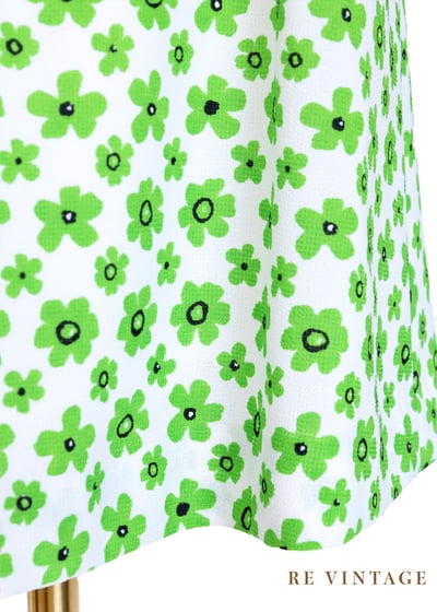 螢光綠小花夏日洋裝7