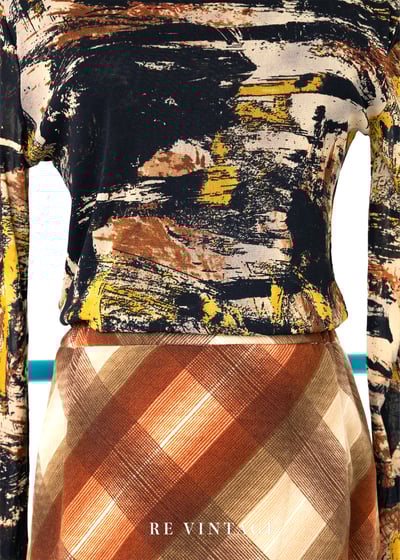 Abstract Brush work 長袖上衣5