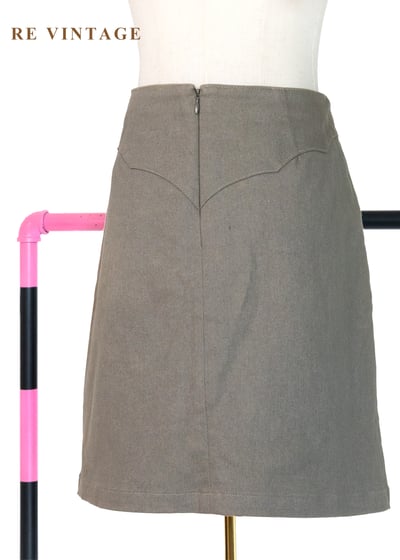 灰綠色的玫瑰短裙（28"）7